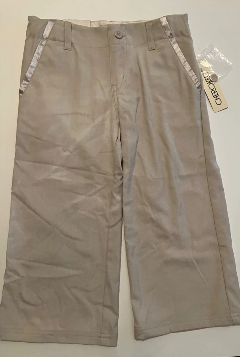 Pantalones Gauchos Cherokee Buff Biege Niña Talla 7 con Cintura Ajustable Nuevos con Etiquetas