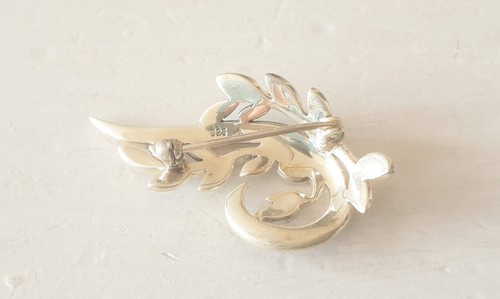925 Sterling Silver Intricate Marcasite Brooch By Victoria Jewel New In Box - Picture 9 of 14