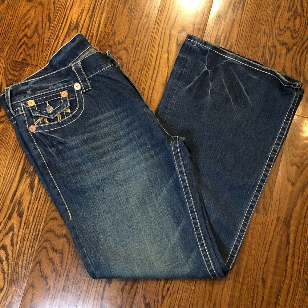 TRUE RELIGION RAINBOW BILLY Mens Relaxed Boot Leg Denim