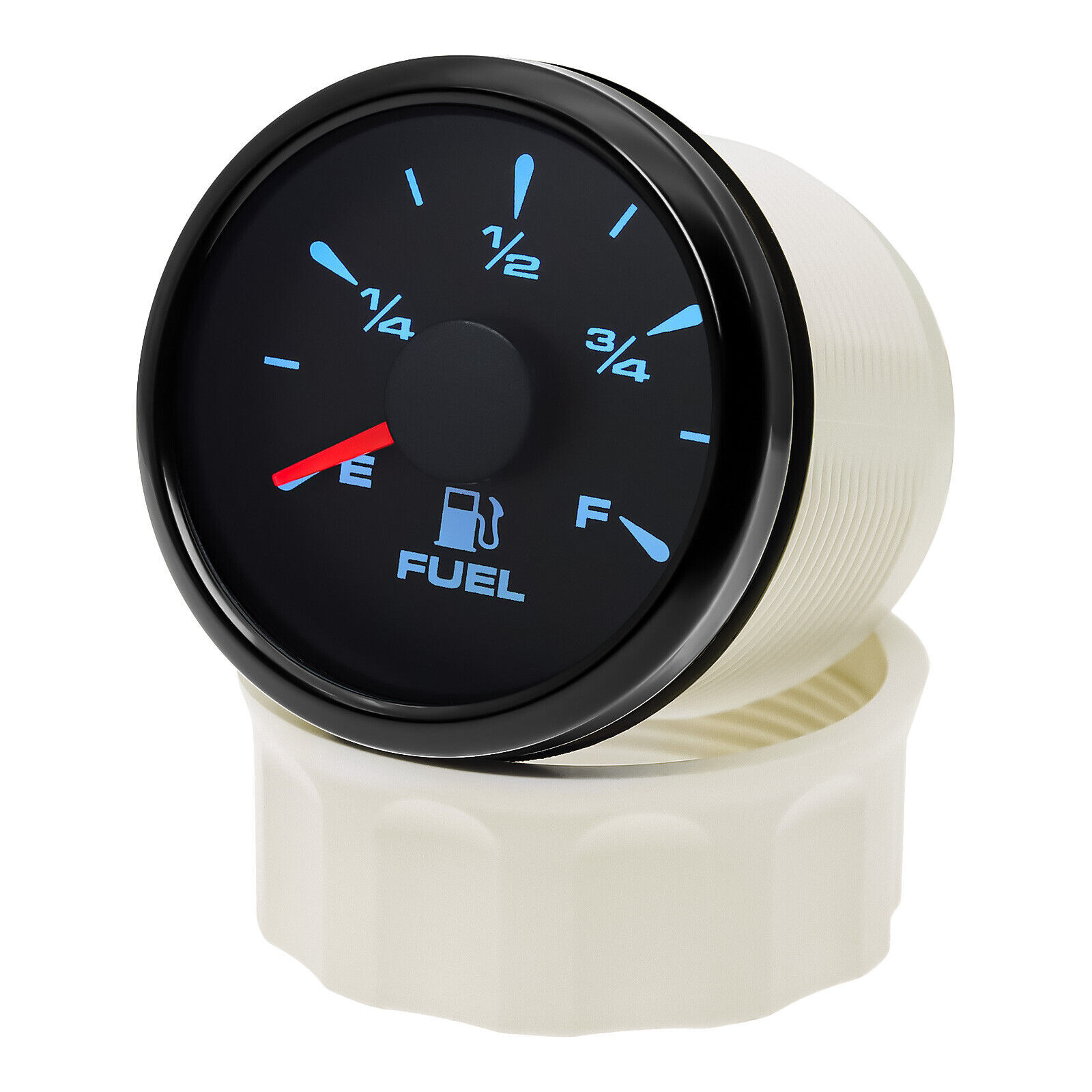 2" 52MM Universal Gas Fuel Level Gauge 090ohms 8 Colors LED Fit Marine