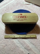 Shoe Brush - 100 Horsehair Shoe Brush - Concaved Handle for Premium Grip, Tan