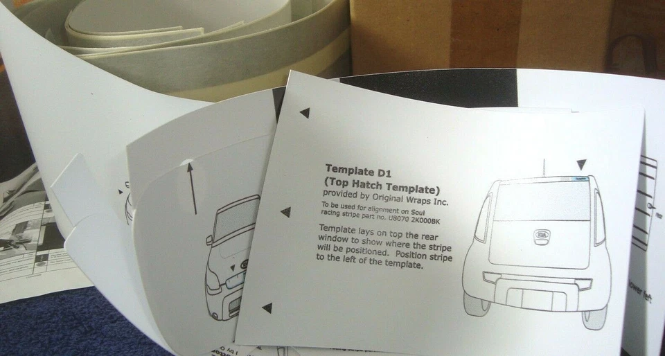 Kit de rayas Kia Soul Silver Racing gráfico con techo corredizo U80702K010 SL para 10-13 Y1 Foto 2 de 4