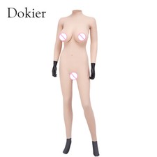 Silicone Full Bodysuit D Cup Breast Forms Ankle-length Pants For Crossdresser