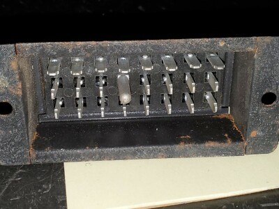 Vintage Cinch Jones 24-pin recessed Male Chassis Plug black wrinkle, solder type