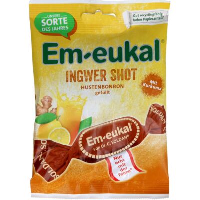 EM EUKAL Bonbons Ingwer Shot gefüllt zuckerhaltig 75 g PZN16567915