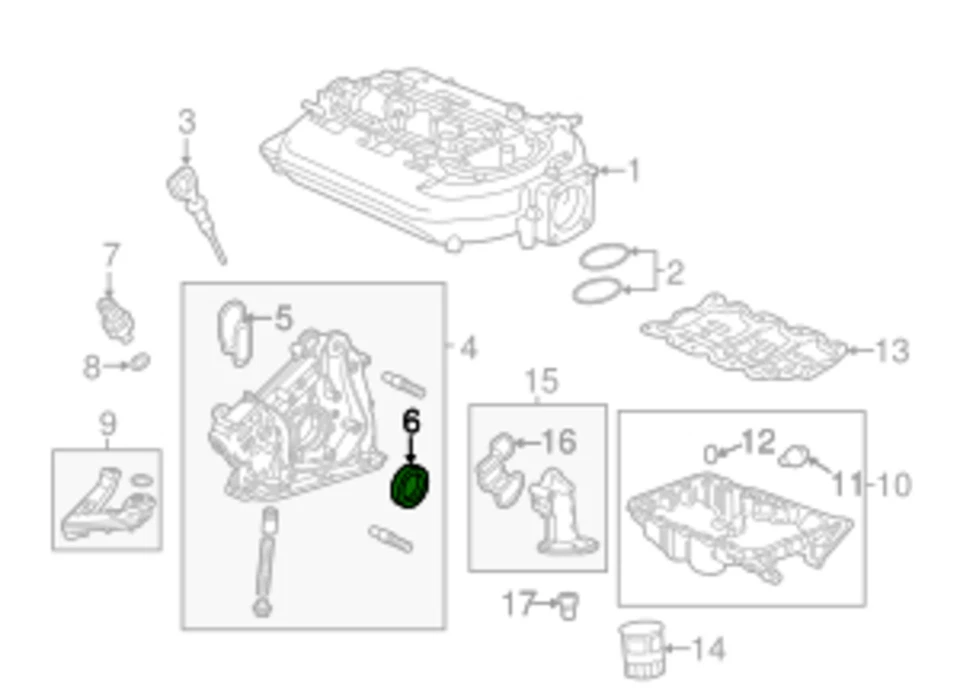 Honda Genuine New PILOT MDX TL RL ACCORD J-SERIES V6 REAR MAIN CRANK SEAL - Изображение 3 из 3