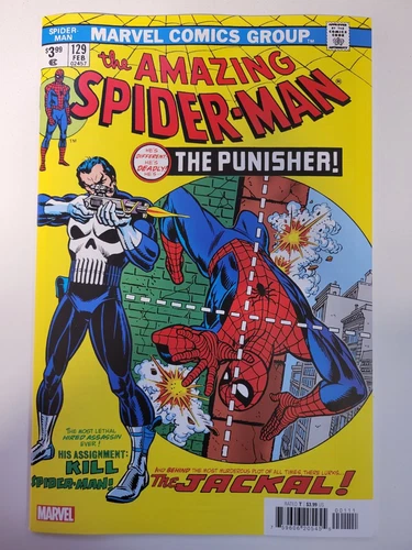 Amazing Spider-Man #129 Marvel 2023 Facsimile 1st app Punisher 9.4 Near Mint