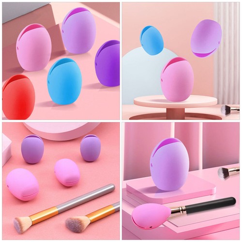6 Pcs Custodia Per Pennelli Da Trucco Viaggiare Mancare Porta Antipolvere - Foto 3 di 12