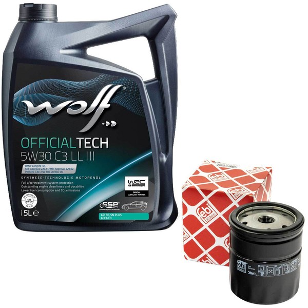 MotoröL Set 5W30 5 Liter + ÖLfilter 32122 FüR Chevrolet Captiva Opel Antara 2.4-image