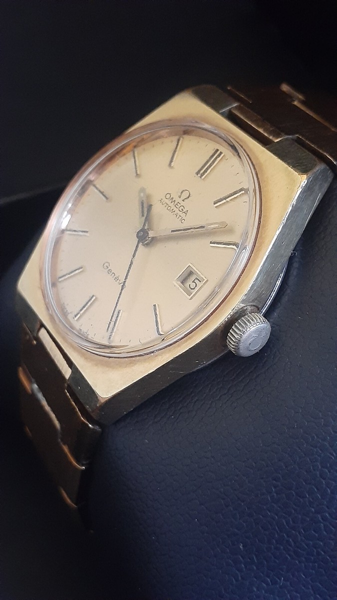 OMEGA GENEVE Men Gold Dial Auto calendar 1972 Cal. 1481 Ref