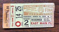 RARE 1950 Illinois High School Basketball State Championships Ticket Lot