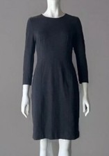 Women’s J.Crew Zip-up Career Wear Sheath Dress Size 4  Dark Gray Mid-Length