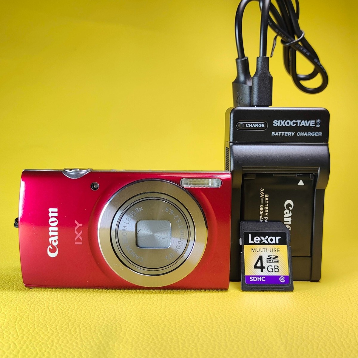 Canon IXY 150 Red Digital Camera 16MP 8x Zoom Image Stabilizer 
