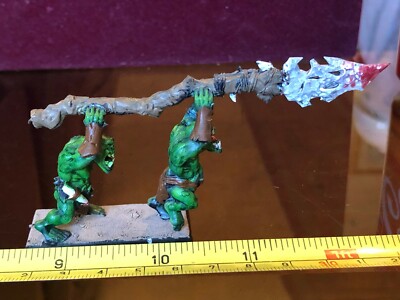 SAVAGE ORC WARRIORS HUGE UGE SPEAR Warhammer Fantasy WFB Oop AOS
