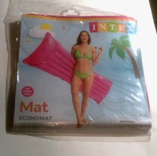 Intex Economat Water 72in X 27in Float  Pink Pool Mat  New