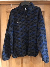 VINTAGE MADE IN THE USA MENS L COLUMBIA PULLOVER TRIBAL PRINT PATTERN