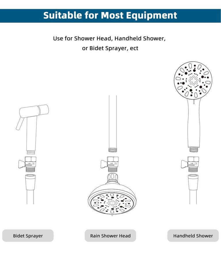 Shower Head Valve Water Flow Control Valve Regulator Shut OFF Valve Hand Shower eBay