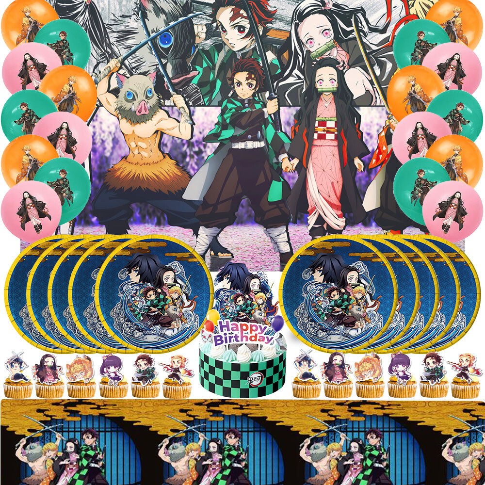 Decoration Anniversaire Demon Slayer Ballon Anniversaire Décoration