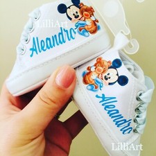 Scarpine personalizzate neonato bimbo con nome ottima idea regalo, nascita.