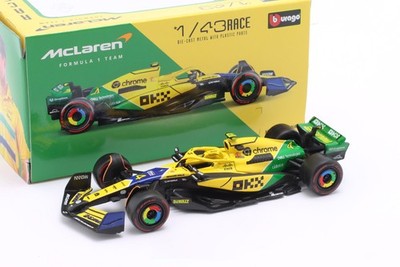 Lando Norris McLaren MCL38 #4 4th Monaco GP Formel 1 2024 1:43 Bburago
