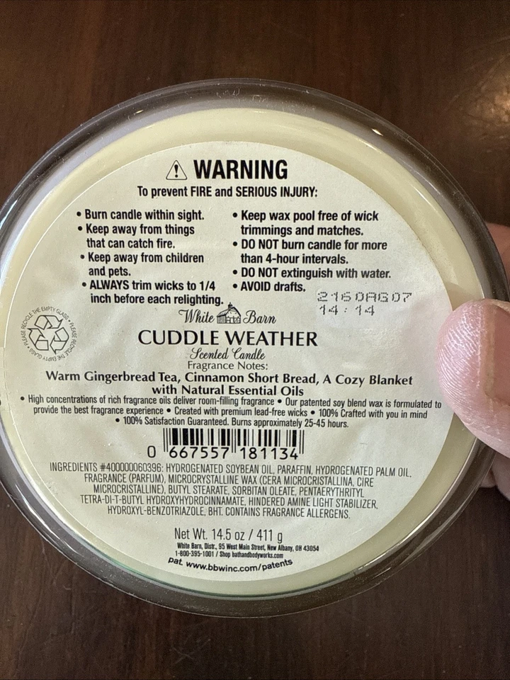 Bath & Body Works 3-Wick Candle-Cuddle Weather (14.5 oz) - Image 2 of 3
