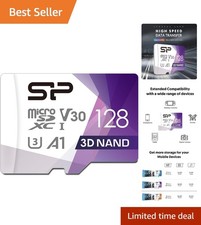 High Speed 128GB Micro SDXC Card - 100MB/s Drop, Water, and Temperature Proof