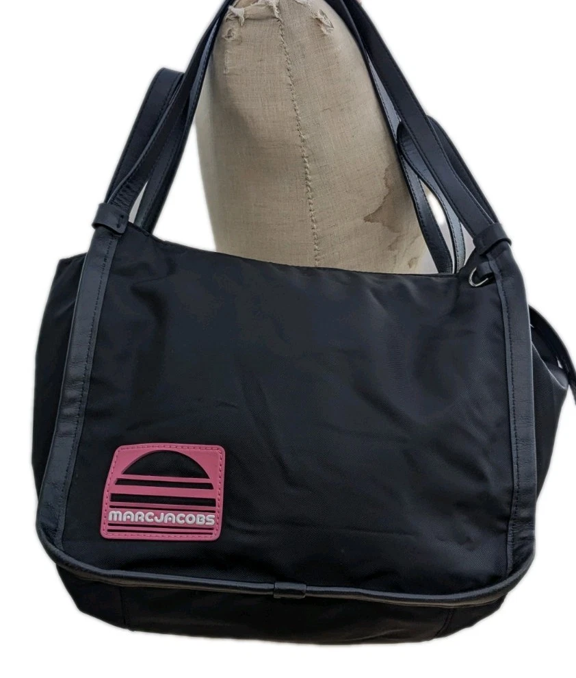 Marc Jacobs Sport Bag Black Nylon pink tote vgc