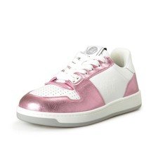 Versace Women's Medusa Logo Rose  White Leather Sneakers Shoes US 8 IT 38