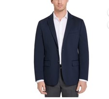 DKNY Navy Travel Knit Blazer Size 40 Medium NEW