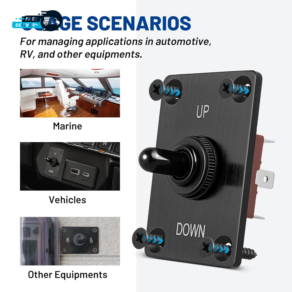 Marine Toggle Switch Heavy Duty 3Pin Control Trim Switch up down with ...