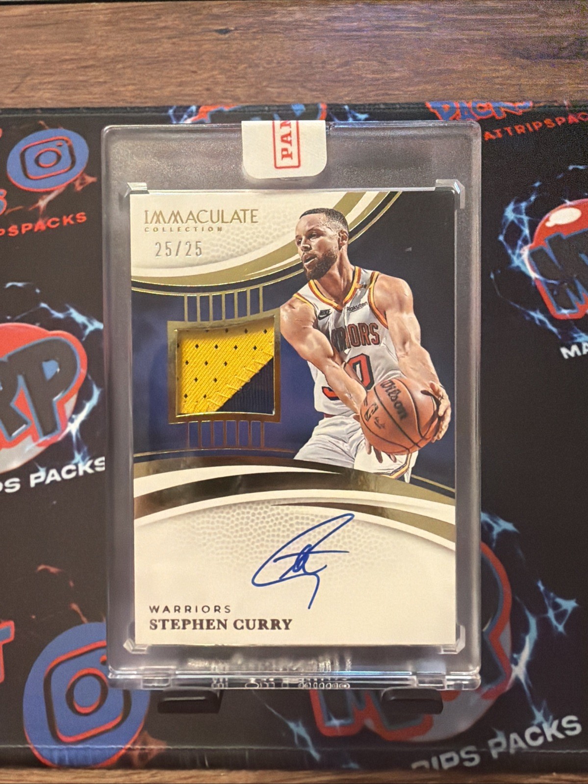 Panini 2024-25 Immaculate Stephen Curry Warriors Patch Auto PAU-SCU 25/25 Sealed view 1