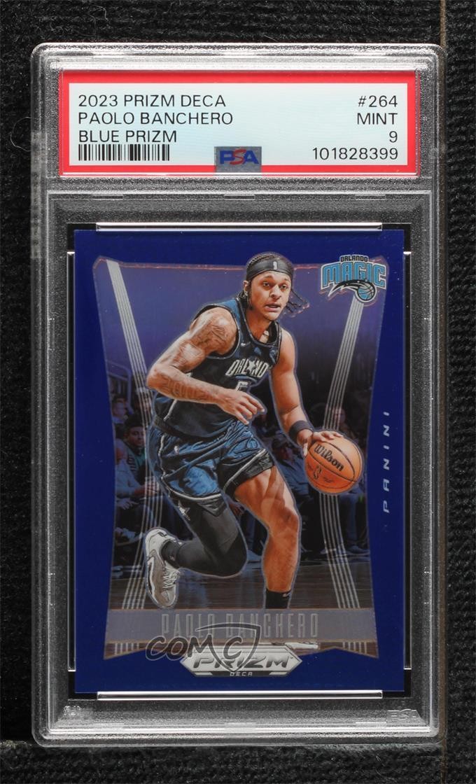 2023-24 Panini Prizm Deca Blue Prizm /149 Paolo Banchero #264 PSA 9 MINT