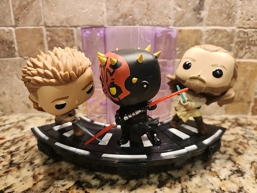 Funko Pop Star Wars Duel Of The Fates Amazon Set: Obi-Wan, Qui-Gon, Darth Maul