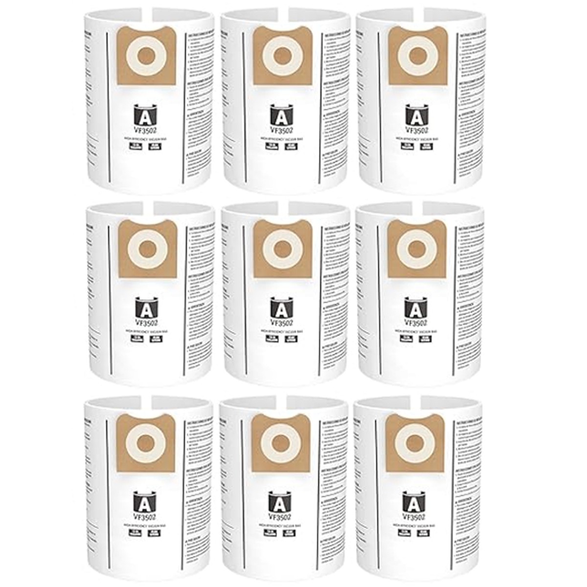 For Ridgid Shop Vac bags 12-16 Gallon, Size A VF3502 Dust Collection Vacuum Bags