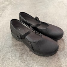 Dansko Black Leather Mary Jane Shoes Slip Resistant Clogs Size 40 US 9.5 10