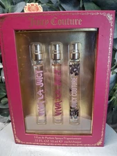 New Juicy Couture Perfume  3-Pc Travel Eau De Parfum Set Viva La Juicy Etc NIB