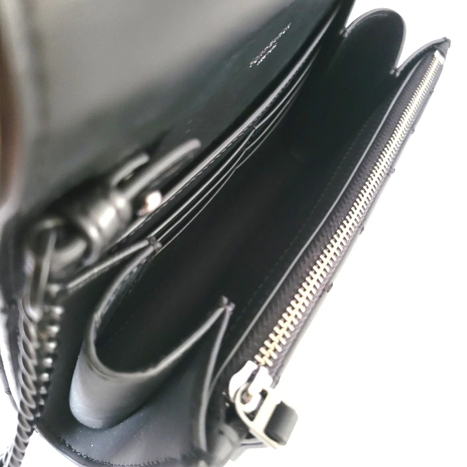 Tory Burch Willa Chain Wallet Crossbody Quilted Black Clutch Bag 150059 - Image 3 of 4