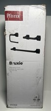 Pfister Bruxie 3-Piece Bath Hardware Set in Matte Black w/ Towel Bar  Ring