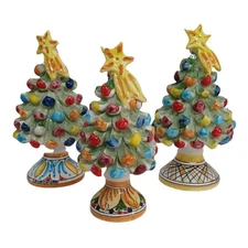 Sicilian Pineapple Christmas Tree h 15 cm Multicolor (1 Unit) Calt Ceramic