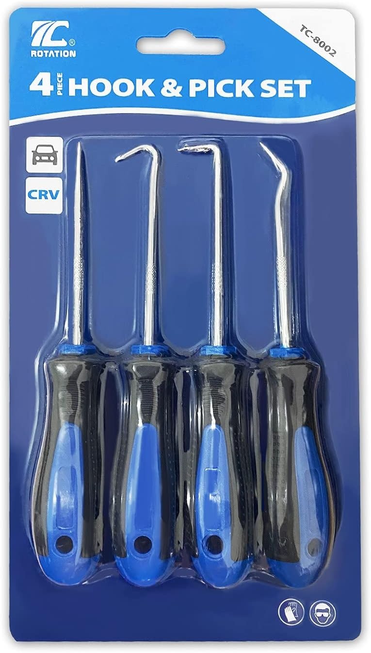 Precision Hook and Pick Set for Automotive | Blue, 4-Piece