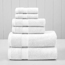 6-Piece Rayon from Bamboo  Cotton Blend Towel Set - Ultra Soft  Absorbent, ...