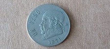 1971 Mexico Un Peso Copper Nickel One Peso Coin
