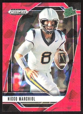 2296L 2025 Panini Prizm Draft Picks #170 Nicco Marchiol Prizms Red Ice