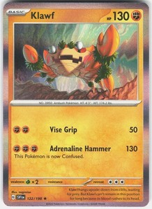 klawf pokemon card holographic value - ex 120/197 - Obsidian Flames - Double Rare Card Number / Rarity Klawf 2023 McDonalds Promo Pokemon