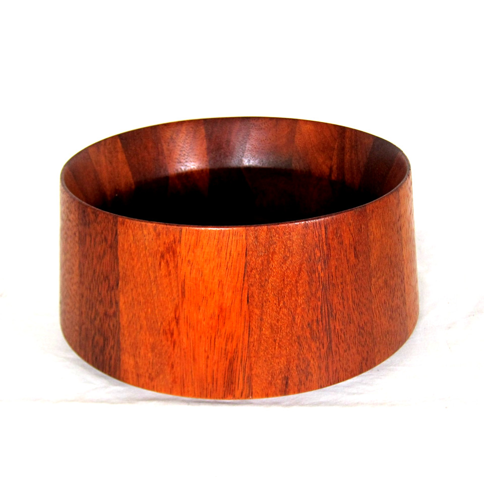 Vintage Dansk Staved Teak Wood Salad Bowl Mid Century Modern MCM Jens Quistgaard