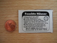 Reklame Werbeanzeige Welit-Wandtrockner WELIT Saarbr&uuml;cken
