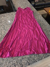 Indian Pakistani Dress Embroidered at the Neckline, Size M, Moroon