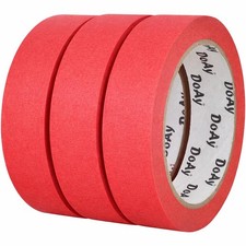 3 Pack Red Painters Tape - Masking Tape 1 Inch Wide - Multi-Surface, Smart Ad...