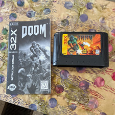 SEGA DOOM for Sega 32X / Genesis Shooter Game Cartridge w/ Manual