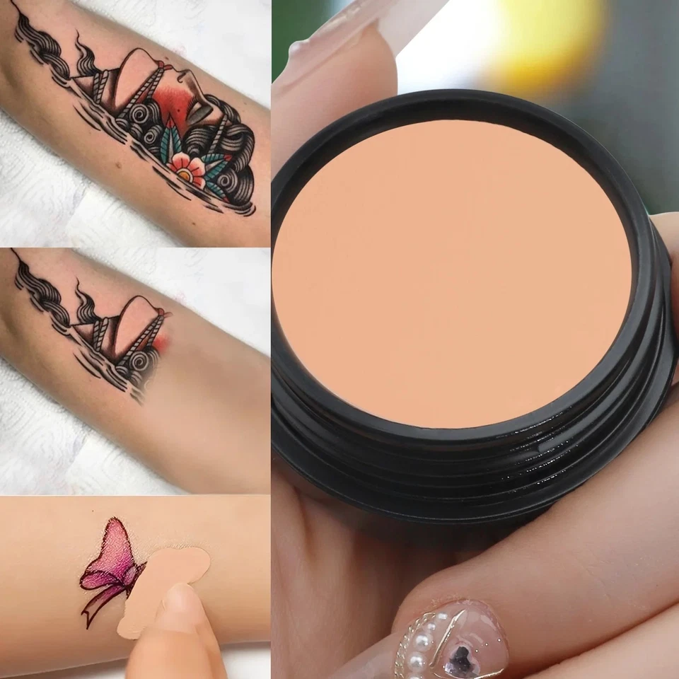 Tattoo Cover Up Makeup Skin Scar Birthmark Waterproof Concealer Primer Cream - Image 4 of 4